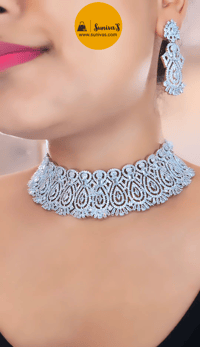 Image 3 of Esther_AD Choker Set - Party Choker Set with Earrings