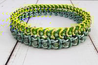 Image 6 of Green Ombre Micro Coyote Beaded Bangle Bracelet