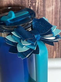 Image 1 of Sea Glass Aura Tumbler Handle Bow