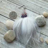 Image 3 of Fox Poofs with Amethyst and Pink Lampwork