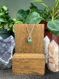 Image 3 of Variscite Heart Charm Necklace