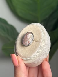 Image 2 of LAGUNA AGATE RING SIZE 6 .925 STERLING SILVER -MEXICO-