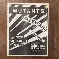 Original 8" x 11" 1978 Punk Flyer! Mutants,  Alley Cats and Young Adults! 