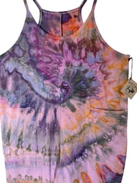 Image 6 of L/XL Cotton Blend Knit Pocket Jumpsuit in Appalachian Sunset Spiral Ice Dye