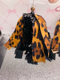 Image 3 of Leopard Print  Tassel Earrings