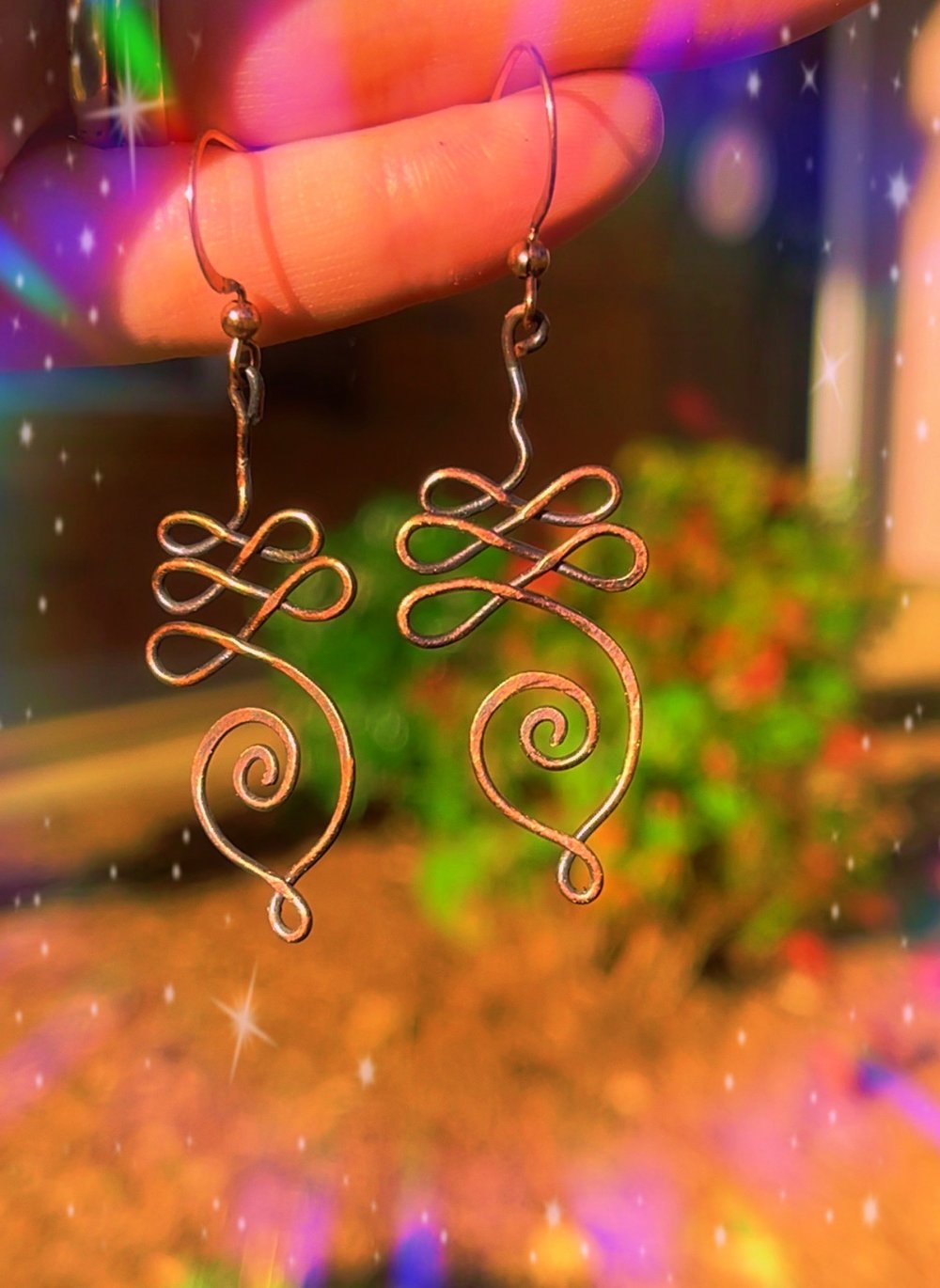 Unalome Swirl Dangle Earringz