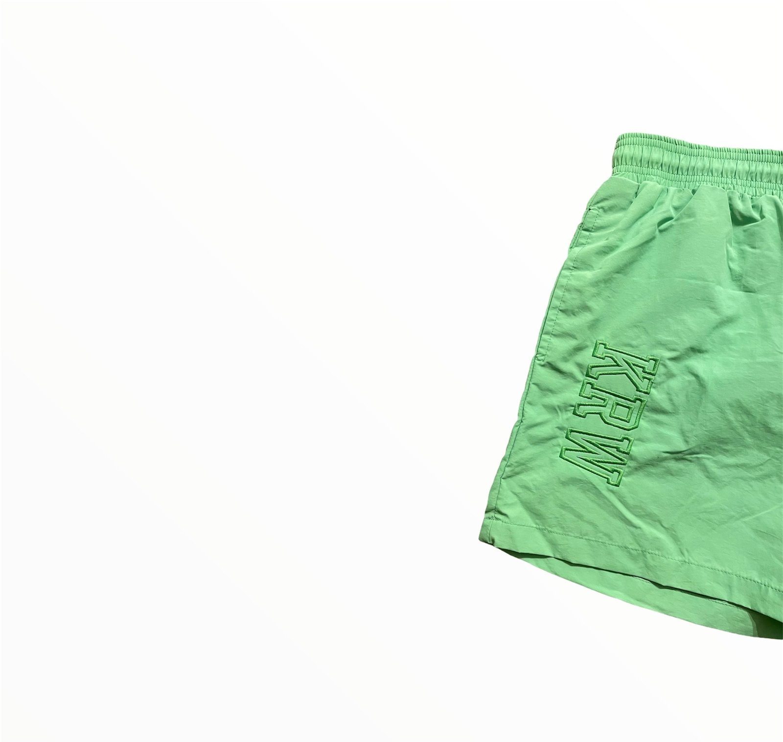 Green Embroidery Shorts