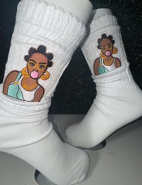 Image 2 of Glam Slouch Socks (white)