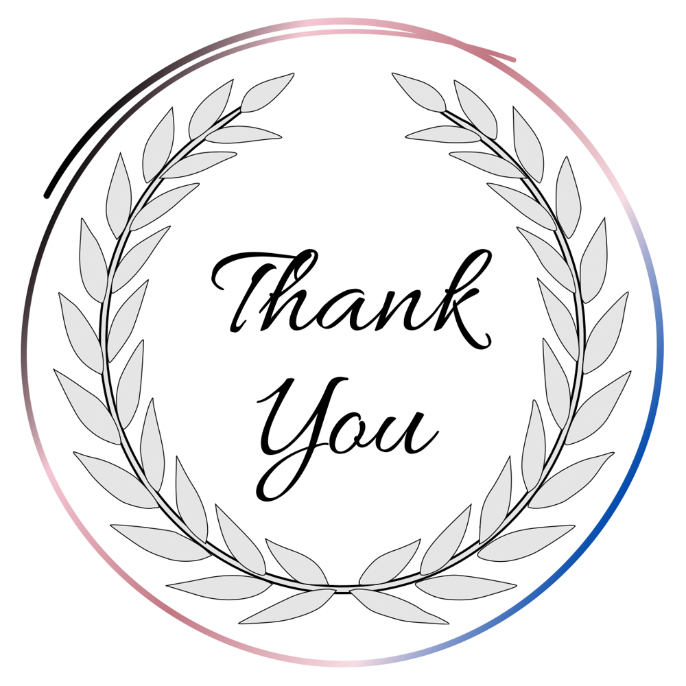 Image of Set of 30 Thank You Stickers