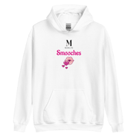 Image 1 of MamaFe's Pink Font Smooches and M Logo Unisex Hoodie