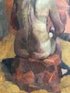 Nude portrait on board