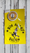 Sin Alley sticker/pin back combo