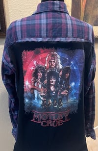 Vintage Black/Plum/Gray Flannel Shirt Motley Crue