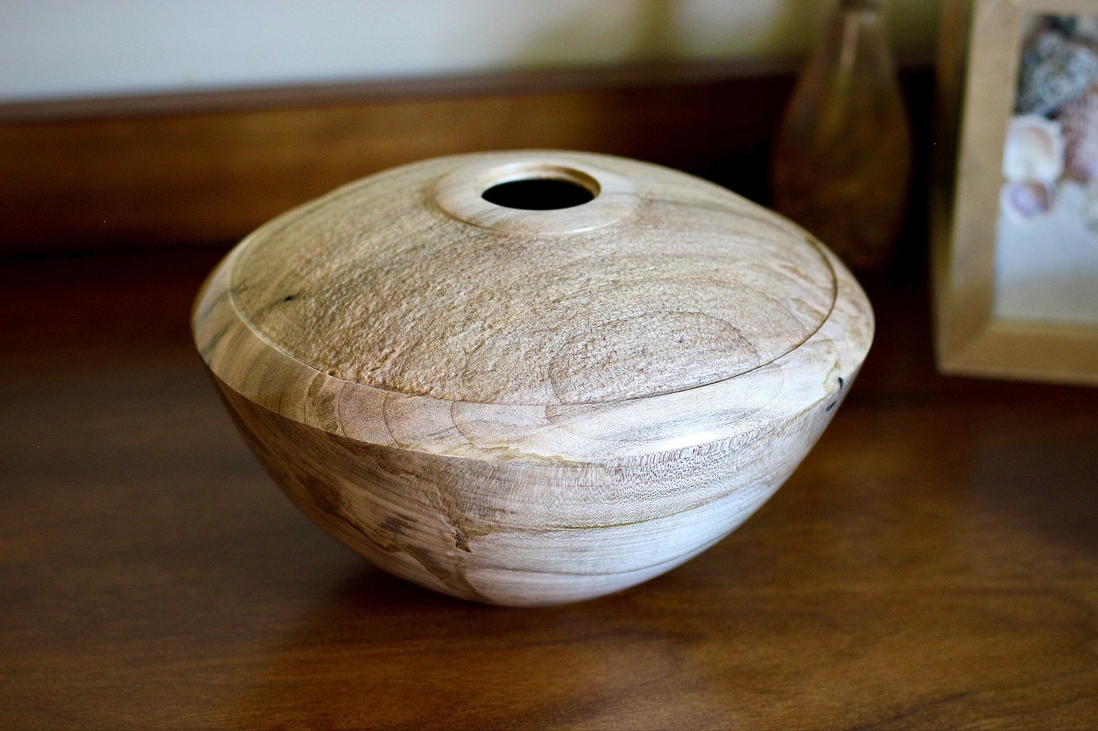 Spalted Maple good Vessel with Texturing