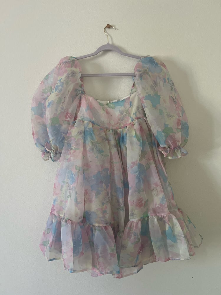 Image of Floral puff dress 