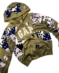 Image 5 of Reworked GAP Batik Patchflow Hoodie Size L