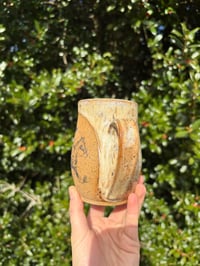 Image 2 of Orange spotted cowboy mug