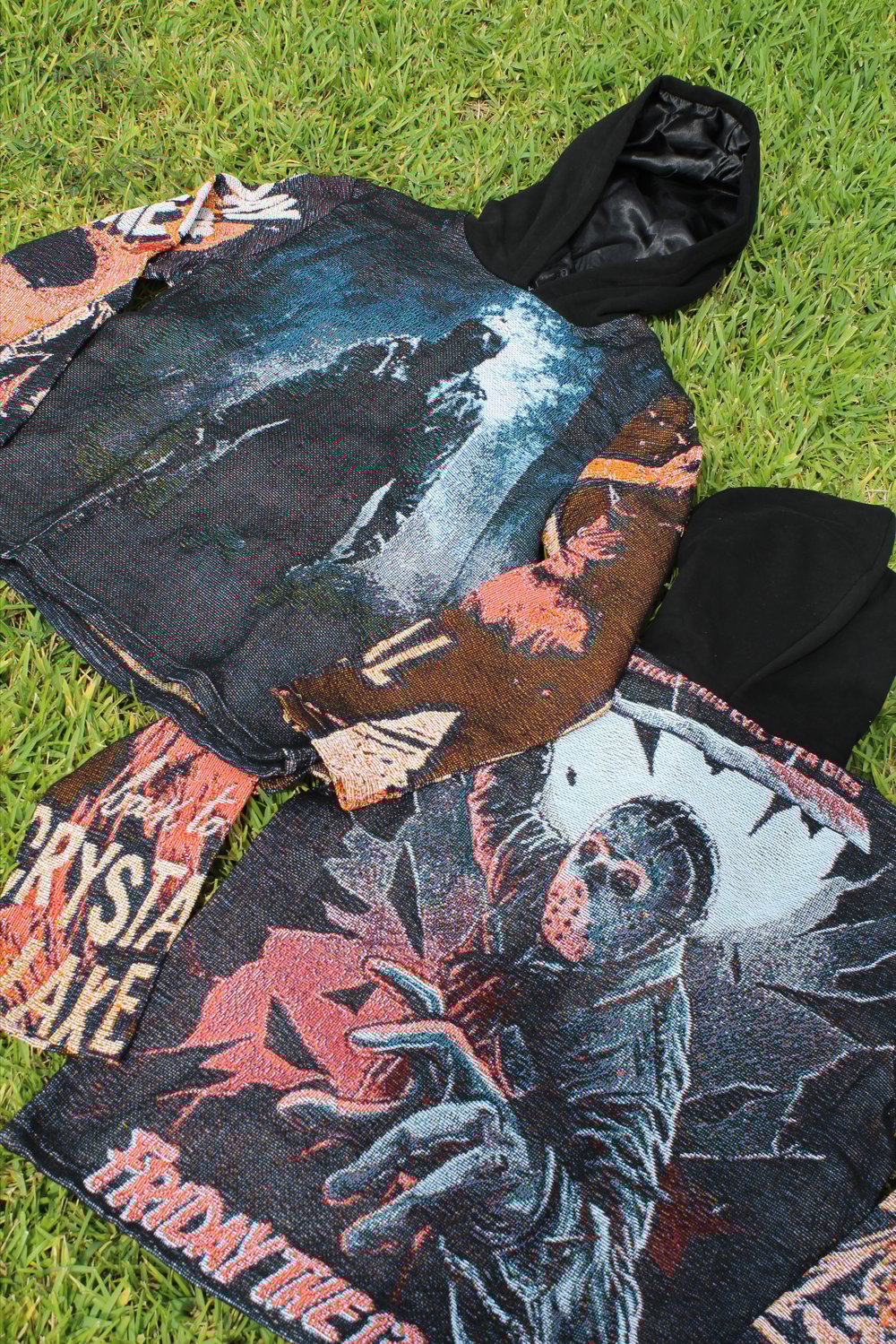“FRIDAY THE 13TH” TAPESTRY HOODIE 🔪🩸