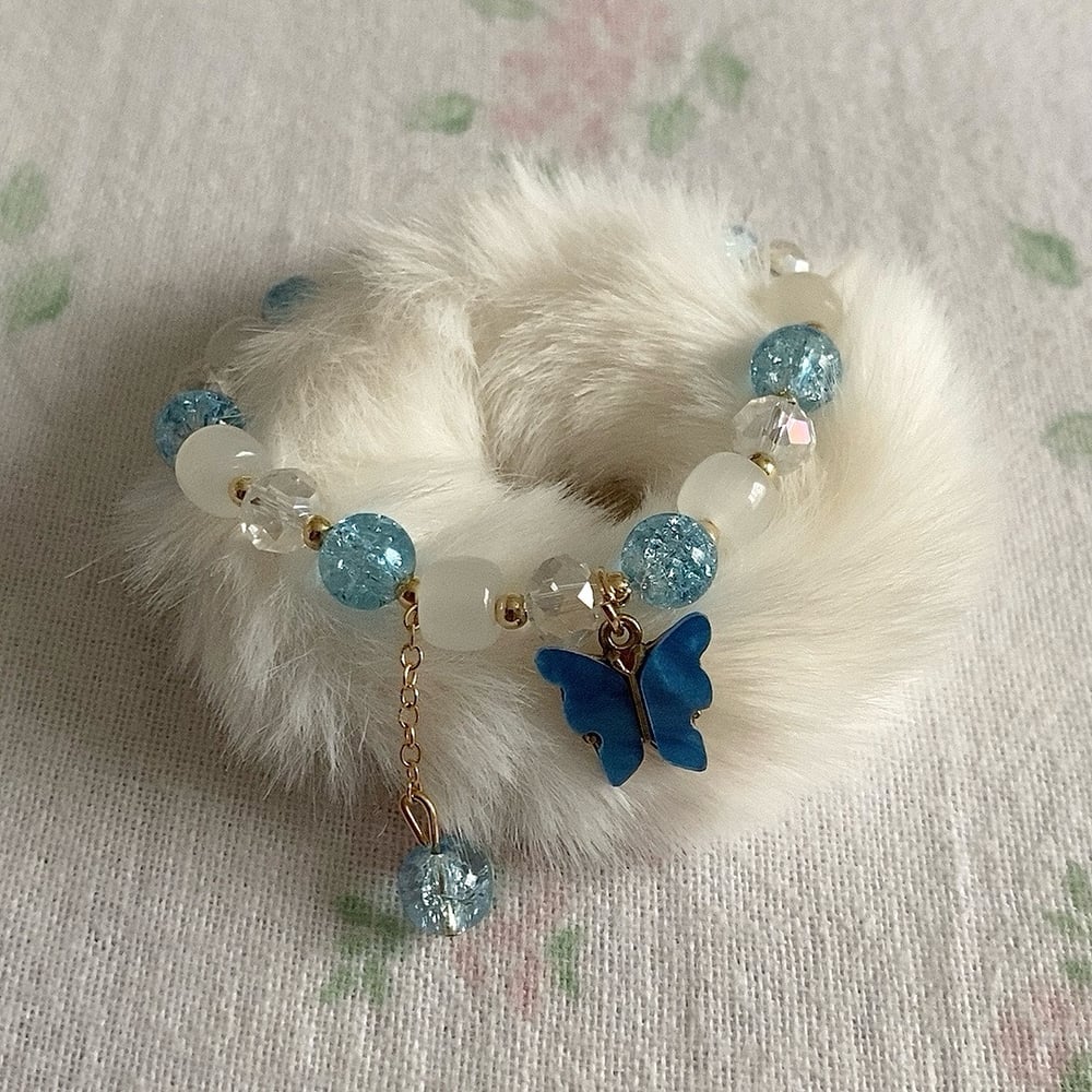 Image of Blue Butterfly Friendship Bracelet