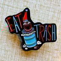 Image 4 of EAT TRASH 1.75” Clown Garbage Can Soft Enamel Pin