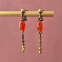 Image 1 of Boucles d’oreilles cornaline vintage