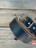 Horween Leather Belt BASICS 2nds Quality - Navy Blue Chromexcel