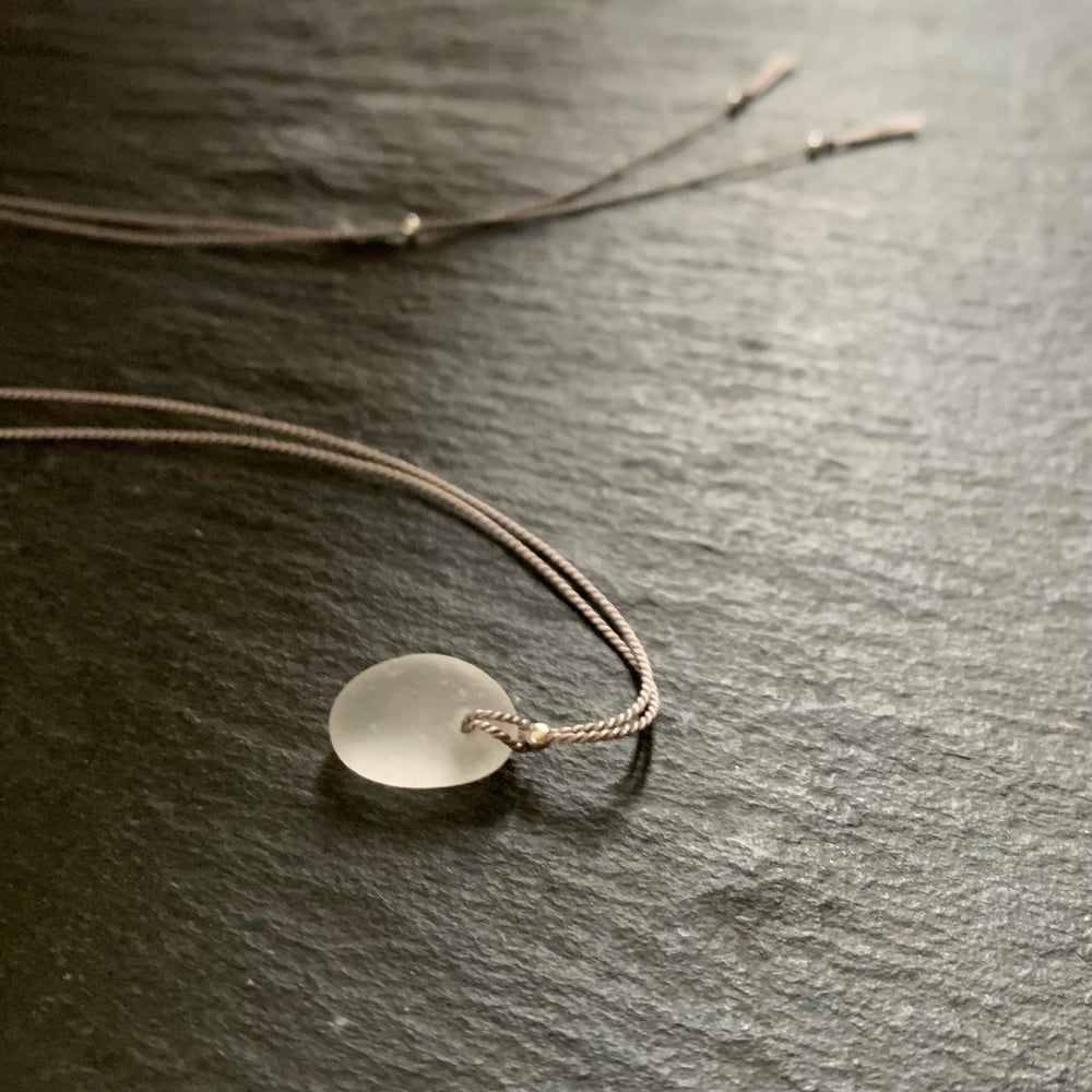 Image of Small white sea glass necklaces