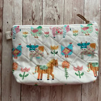 Image 3 of “Patchwork Farm” Medium/Small/OR Mini Quilted Zipper Bag