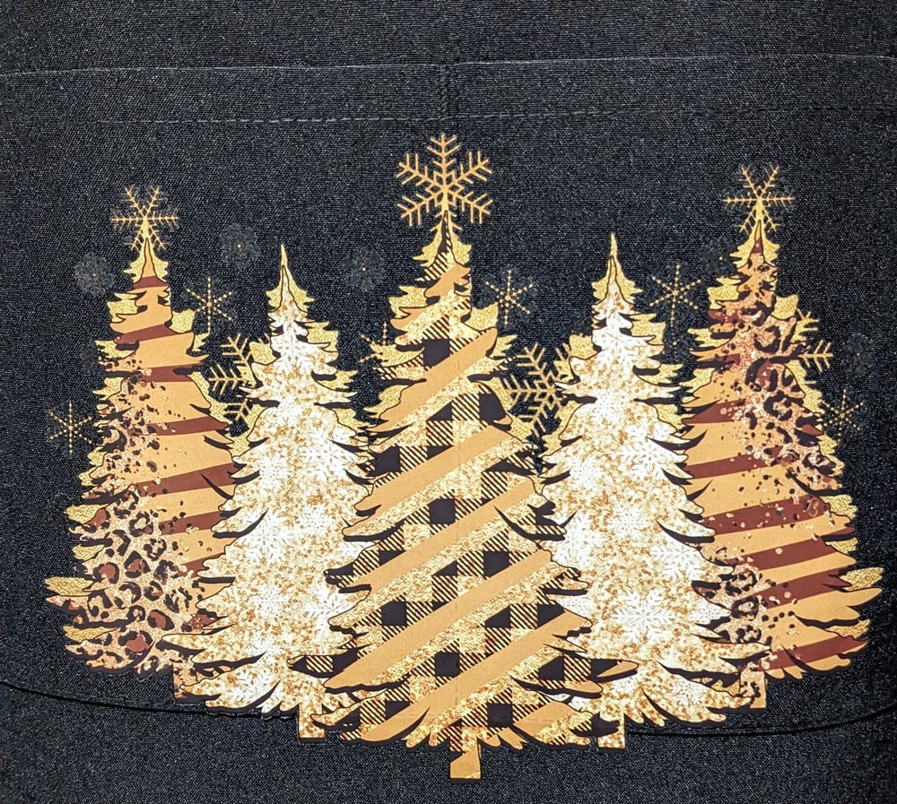 Image of Wreath Gnome Christmas Apron (black)
