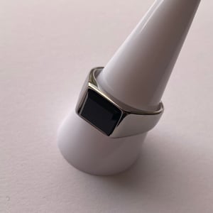 Image of Onyx Alpha Ring │S925 Sterling Silver