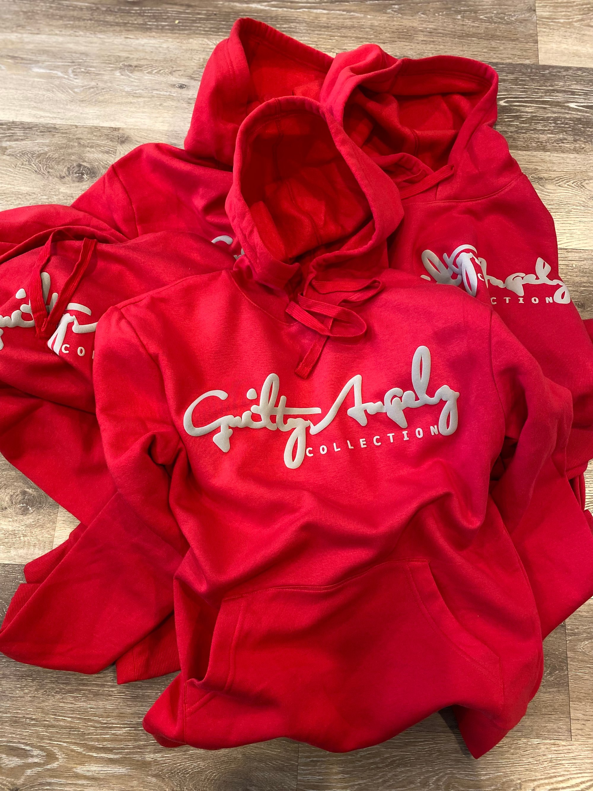 Image of Guilty Angelz Signature hoodie red/grey