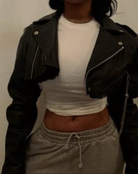 Image 5 of R CRYSTAL CHAIN BIKER JACKET