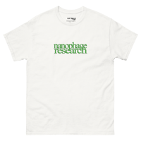 nanophage research - green logo t-shirt [white]