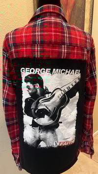 Vintage Red/Black/White Flannel Shirt George Michael