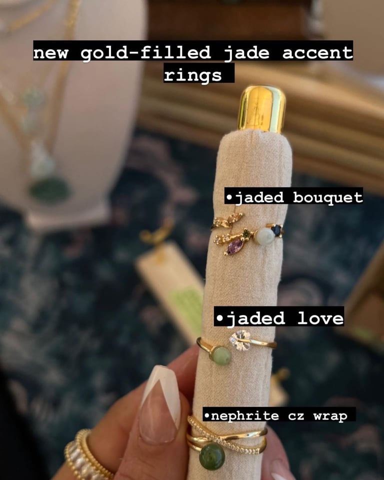 gold-filled jaded rings