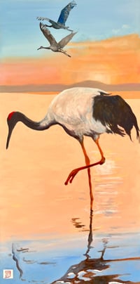 Image 2 of RED CRESTED CRANE  NO. 2
