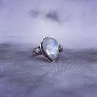 Image 1 of Handmade Sterling Silver Celestial Moonstone Ring p