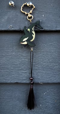 Image 2 of Orca Tassel Acrylic Keychain (Double Sided)