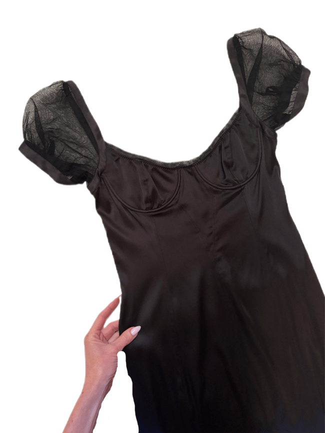 Dolce & Gabbana silk corset bustier milkmaid dress