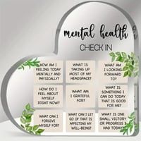 Image 4 of Inspirational Mental Health Decor Psychotherapy Affirmations Love Shape Mental Health Awareness Gift