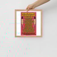 Image 2 of Beading Affirmations Framed poster