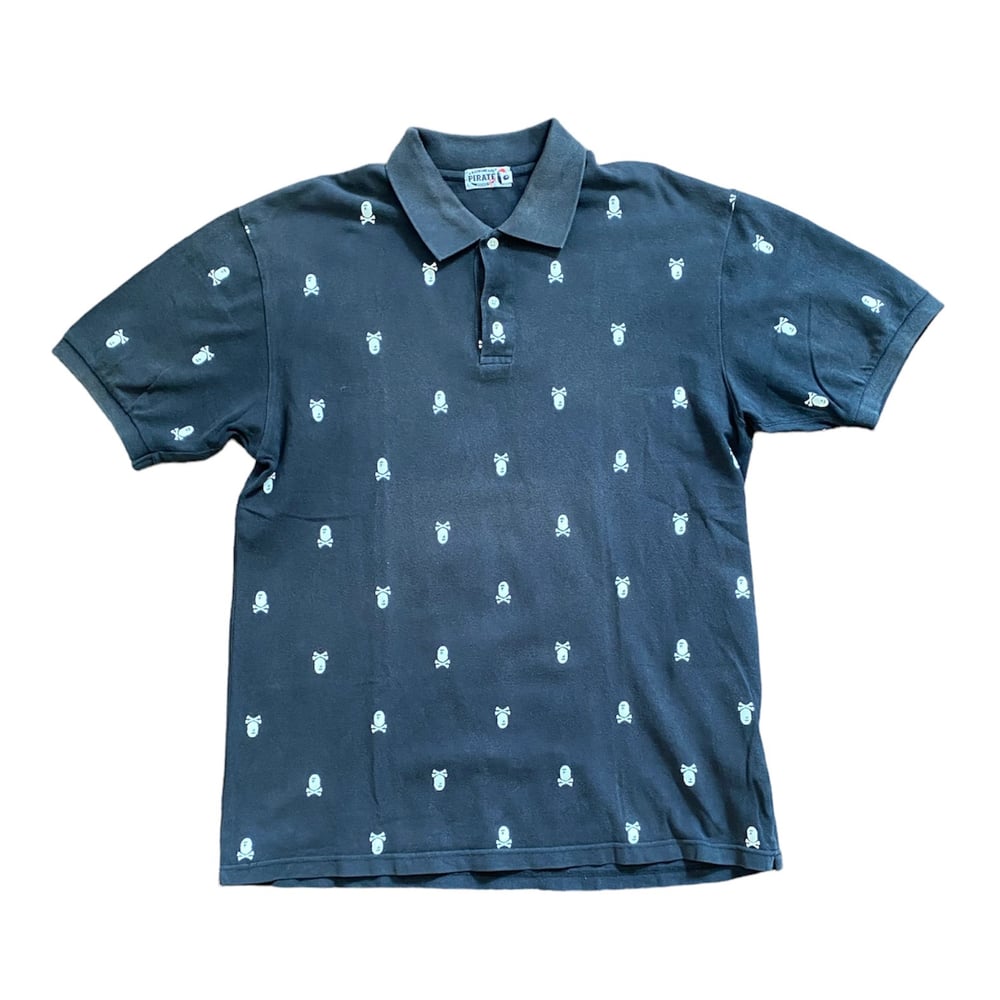 Bape Pirate All Over Print Skull Polo 