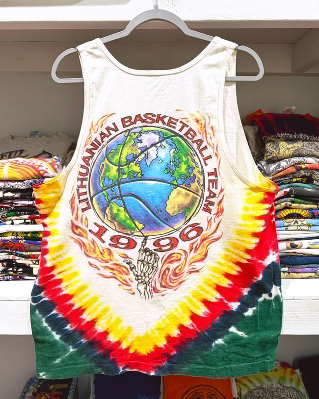 Grateful Dead 1996 Lithuania Basketball Tank Top - Fits XL