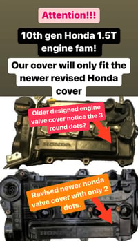 Image 5 of 2020+ Honda 10th/11th Gen Civic/Accord 10th gen Titanium engine cover (1.5T engine Only)