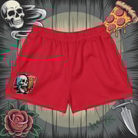 Image 1 of Skull Slice Athletic Shorts - Red