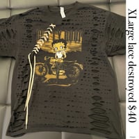 Xlarge Betty b/tan lace destroyed