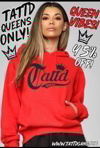 Image 1 of 45% off SPECIAL OFFER!!! Tattd QUEEN 👑 red Hoodie!!! ❤️