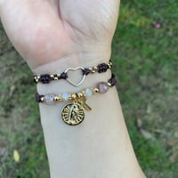Image 2 of Virgencita and Cross charm bracelet set