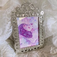 Image 1 of ‘Dreamy’ Pet Portrait ~ Silver Ornate Frame
