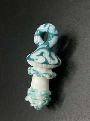 Image of Aqua UV swirl Mushroom Pendant